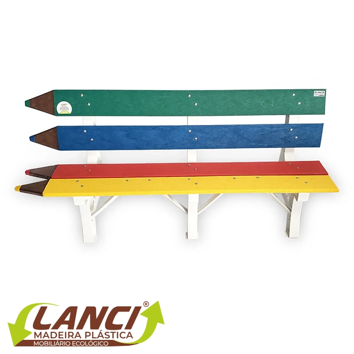 Banco lápis lúdico ideal para escolas e creches