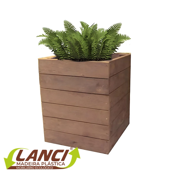 Cachepô quadrado ecológico para decoração de ambientes