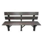 BANCO DE JARDIM MADEIRA PLÁSTICA MARROM COM 3 LUGARES E 4 TÁBUAS 100% RECICLADO 1,50M / LC-01E