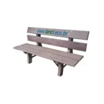 BANCO DE JARDIM MADEIRA PLÁSTICA MACIÇA MARROM COM 3 LUGARES E 4 TÁBUAS 100% RECICLADO 1,48M / LC-01