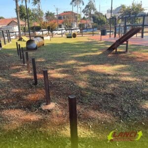 Ambiente interno Parque Pet feito em Madeira Plástica