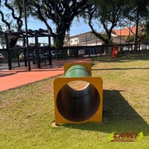 Ambiente interno Parque Pet feito em Madeira Plástica