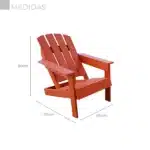 CADEIRA ADIRONDACK COLORIDA COM ENCOSTO ALTO EM MADEIRA PLÁSTICA MACIÇA LINHA COLOR 100% RECICLADA 90CM / LC-09