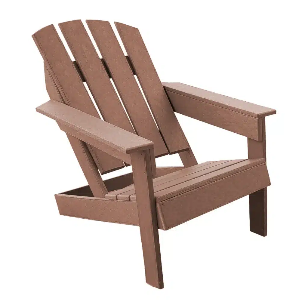 CADEIRA ADIRONDACK MADEIRA PLÁSTICA MACIÇA MARROM / LC-09