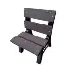 CADEIRA DE MADEIRA PLÁSTICA MACIÇA COLORIDA COM 4 TÁBUAS 100% RECICLADA 49CM / LC-04