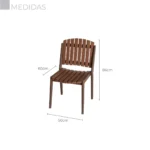 CADEIRA PREMIUM EM MADEIRA PLÁSTICA LANCI 100% RECICLADA 50CM / LC-05