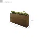 FLOREIRA GRANDE EM MADEIRA PLÁSTICA MACIÇA MARROM 100% RECICLADO 1,5M / FL-01