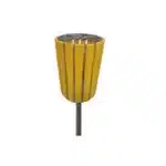 LIXEIRA 1 CESTO REDONDA MADEIRA PLÁSTICA MACIÇA 40 LITROS COLORIDA 100% RECICLADA 45CM / LC-24C