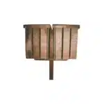 LIXEIRA MADEIRA PLÁSTICA MACIÇA DUPLA 90 LITROS QUADRADA 100% RECICLADA 1,5M / LC-22C