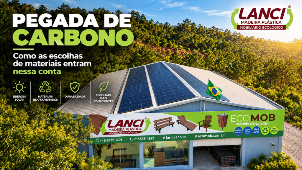 Pegada de carbono e energia solar na fábrica da Lanci Madeira Plástica
